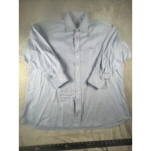 Gitman Bros Shirt Size 18-32 Blue White Plaid Gingham Butto USA Long Sleeve Men